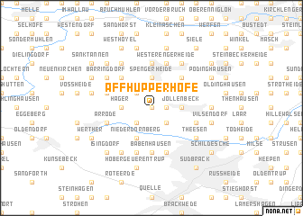 map of Affhüpperhöfe