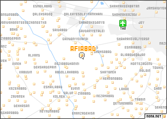 map of Afīābād