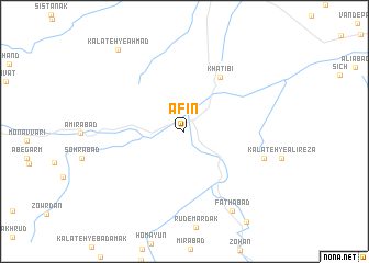 map of Afīn