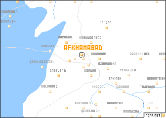 map of Afkhamābād