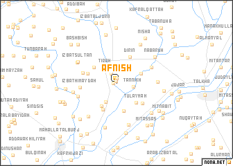 map of Afnîsh