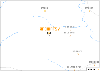 map of Afonintsy