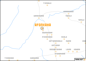 map of Afonkaha