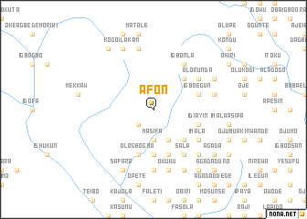 map of Afon