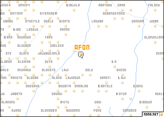 map of Afon
