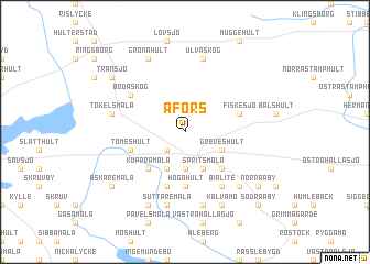 map of Åfors