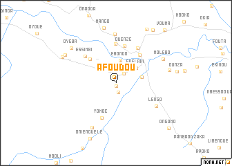 map of Afoudou