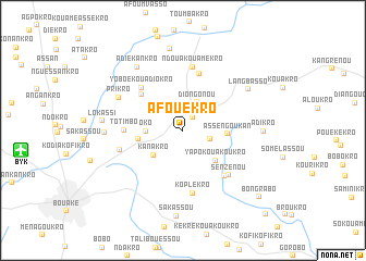 map of Afouékro