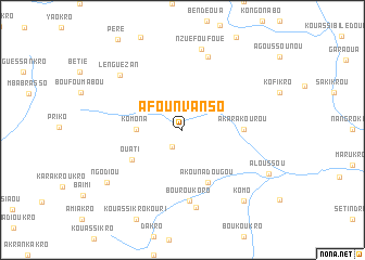 map of Afounvanso