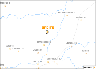 map of África