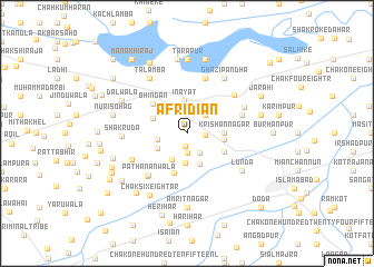 map of Afrīdīan