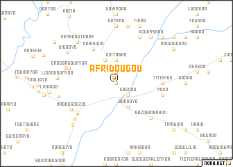 map of Afridougou