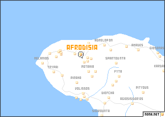 map of Afrodísia