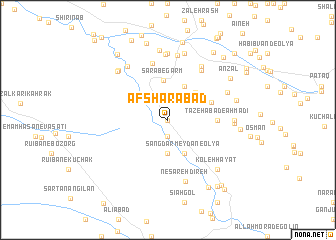 map of Afshārābād