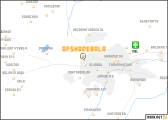 map of Afshār-e Bālā