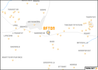 map of Afton