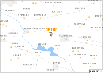 map of Afton