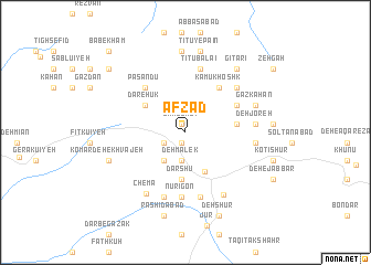 map of Afzād