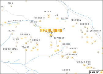 map of Afzalābād