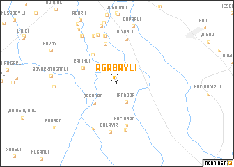 map of Ağabǝyli