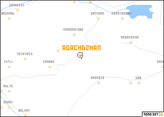map of Agach-Dzhan