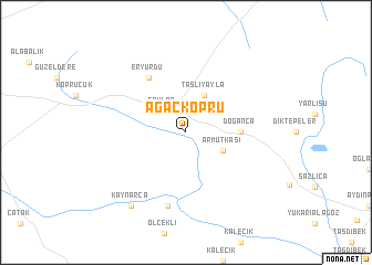 map of Ağaçköprü