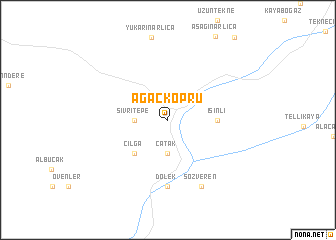 map of Ağaçköprü