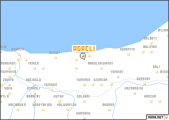 map of Ağaçlı