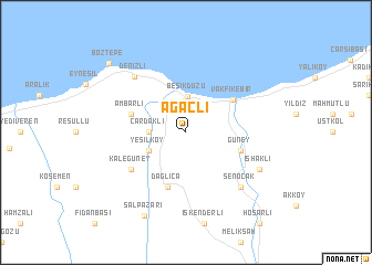 map of Ağaçlı