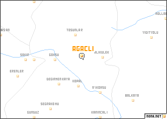 map of Ağaçlı