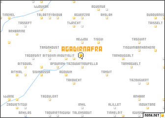 map of Agadir nʼ Afra