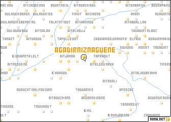 map of Agadir nʼ Iznaguene