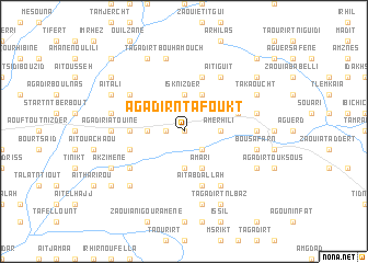 map of Agadir nʼ Tafoukt