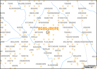 map of Agadjakpé