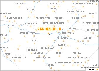 map of Āgāh-e Soflá