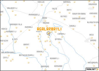 map of Ağalarbǝyli