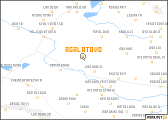 map of Agalatovo