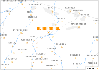 map of Ağamǝmmǝdli