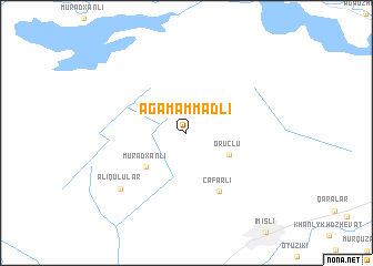 map of Ağamǝmmǝdli