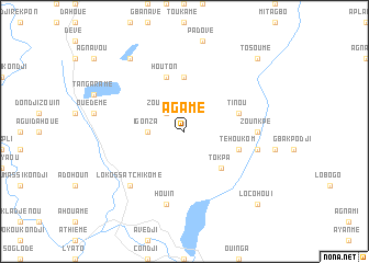 map of Agamé