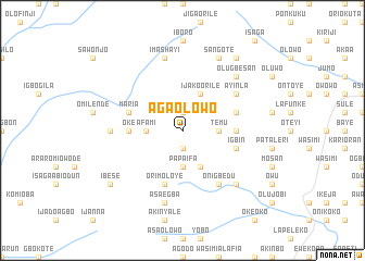 map of Aga Olowo