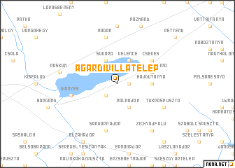 map of Agárdi Villatelep