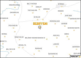 map of Agaryshi