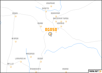 map of Agasa