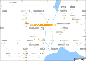 map of Agassa Godomey