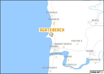 map of Agate Beach