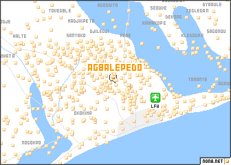 map of Agbalé Pédo