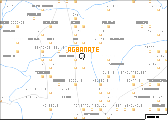 map of Agbanaté