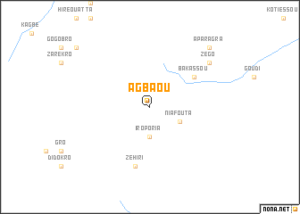 map of Agbaou