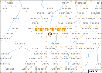 map of Agbechemekofe